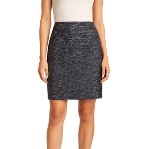 LAFAYETTE 148 NEW‎ YORK Women’s Metallic Tweed Pencil Skirt Size 4 Navy/ Gold